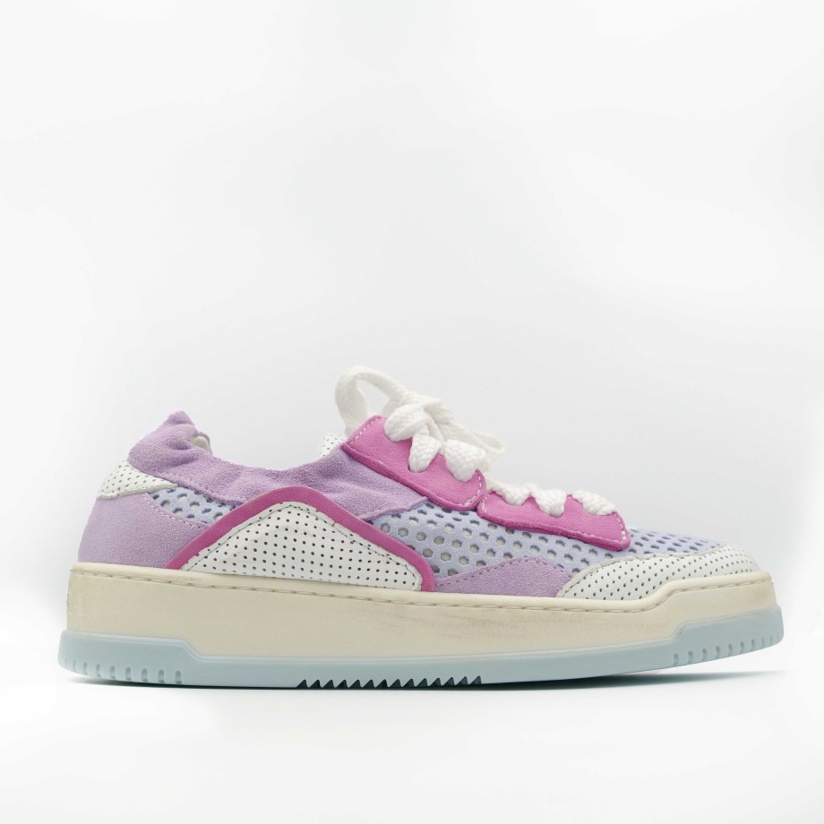 Sneakers Esteban Calzature | Sneakers In Pelle Fondo In Gomma Color Lavanda Andiafora