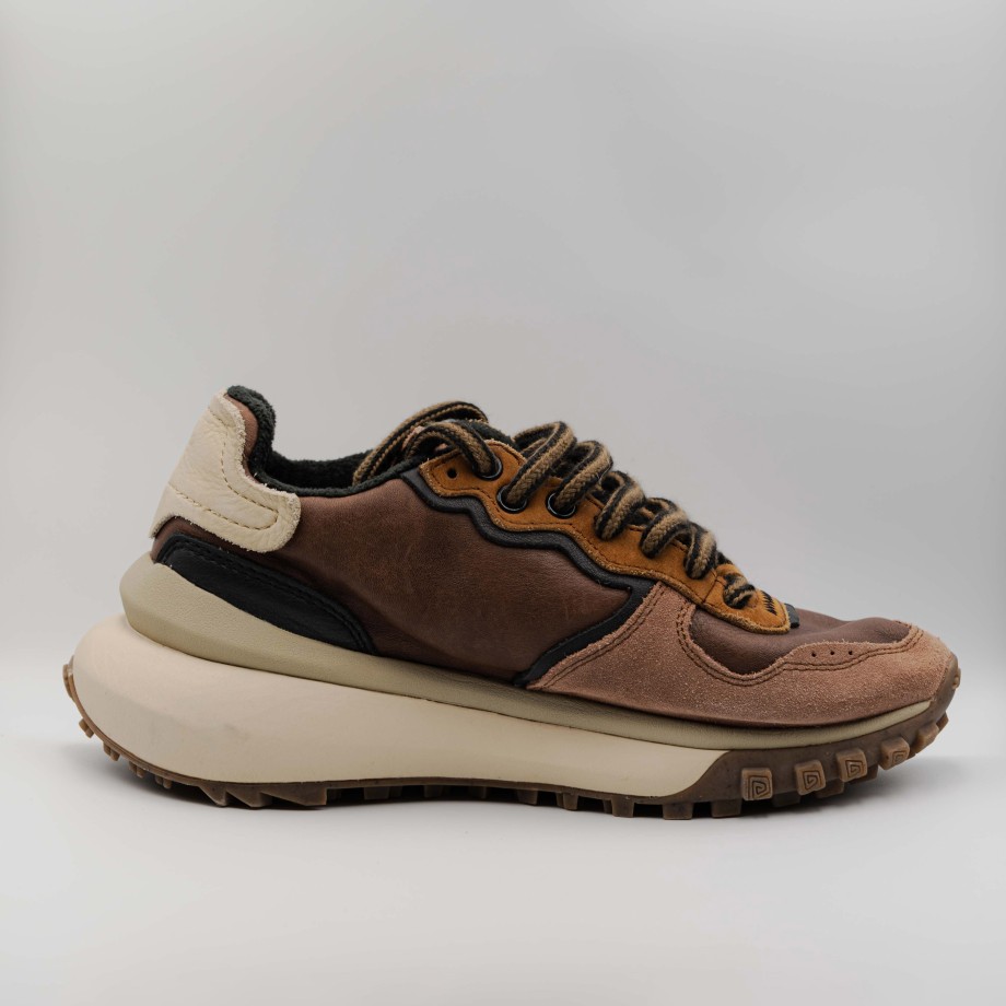 Sneakers Satorisan | Satorisan - Sneakers In Pelle Marroni