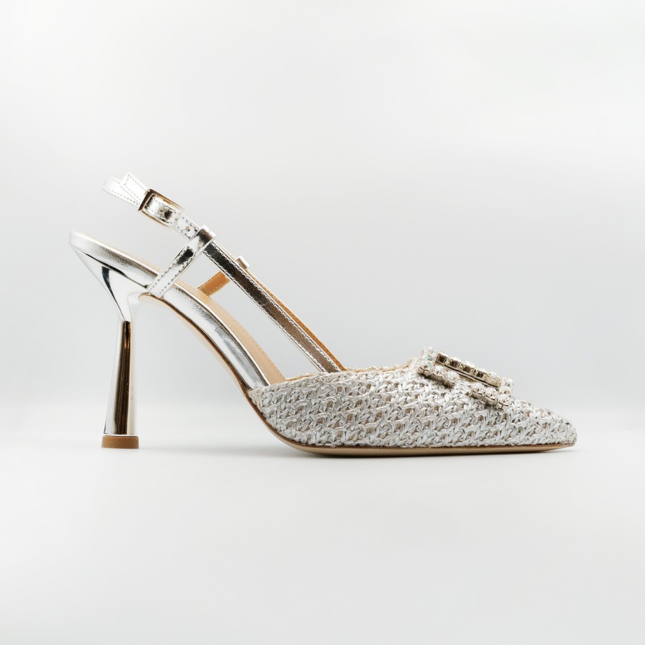 Slingback Esteban Calzature | Chantal - Slingback In Pelle E Corda